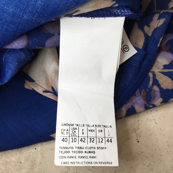 MaxMara Weekend Floral Button-Down Shirt - Size 10 - Picture 8 of 8